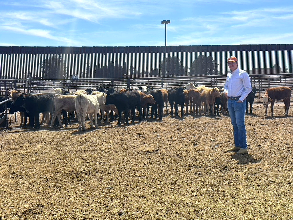 Eduardo Garcia with cattle